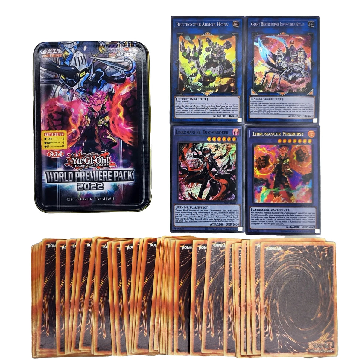 Yu-Gi-Oh! Kaiba Pack 3 Card Deck - English TCG Holographic Blue-Eyes White Dragon Cards with Tin Box