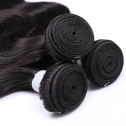 Body Wave Brazilian Human Hair Bundles – 1/3/4 Bundle Deals Natural & Jet Black Hair Extensions