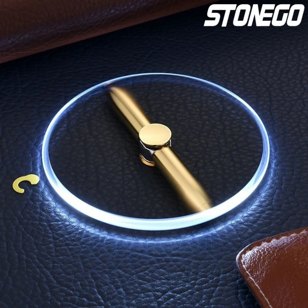 De-Stress with STONEGO Spinner Pen - Gyroscope Decompression Light Ball Pen Shaped Finger Gyro for Relaxing Writing Experience
