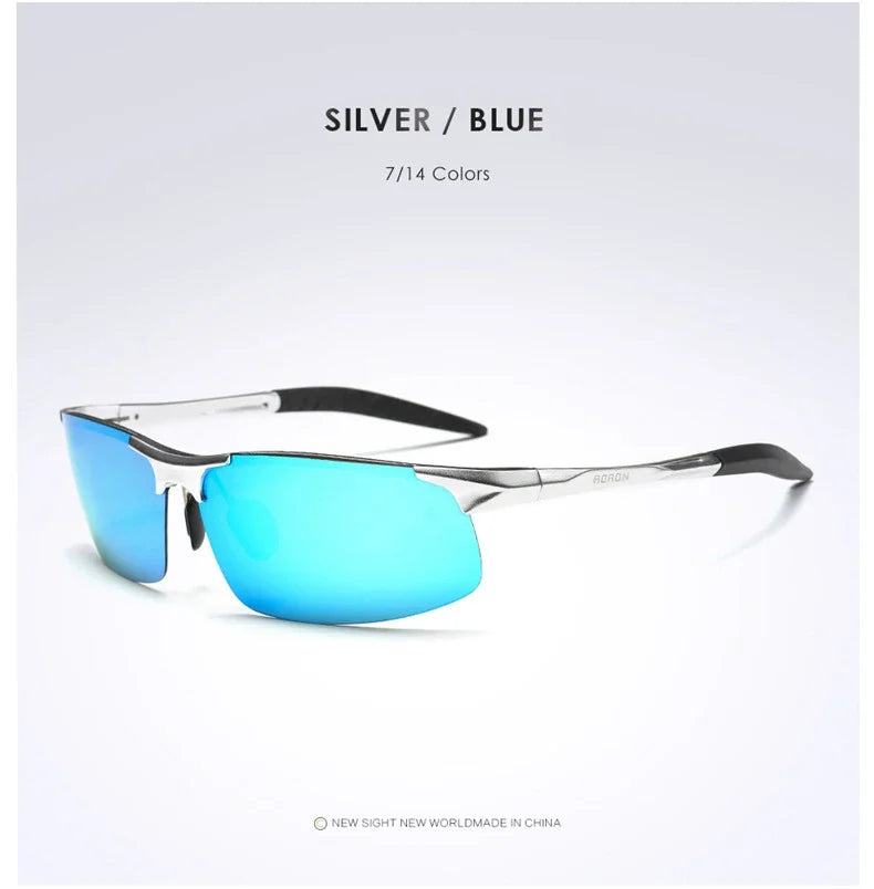 AORON Men’s Driving Sunglasses — Polarized UV400 Anti-Glare Retro Sport Glasses with Aluminum Magnesium Frame