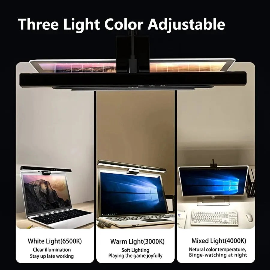 LED Monitor Light Bar Desk Lamp – 33cm & 50cm USB-Powered Dimmable Screen Light for Office & Reading