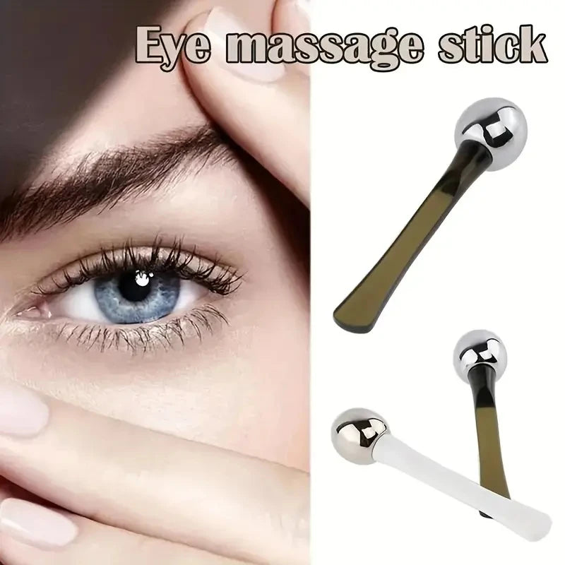 Gold Eye Roller Massage Stick - Eye Cream Applicator & Facial Skincare Spatula for Wrinkle Care