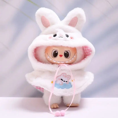 Cute Knitted Clothes Keychain – Outfit for 17cm Labubu/Macaron Doll, Kids & Girl Gifts