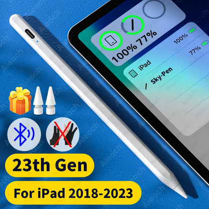 iPad Pencil with Palm Rejection and Tilt - Compatible with Apple Pencil 2 and 1, Fits iPad Pro 11/12.9, Air 4/5, Mini 5/6, iPad 7/8/9/10th (2018-2023)