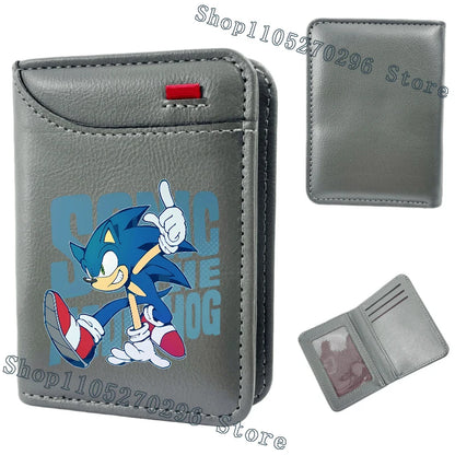 Sonic & Shadow Cartoon Wallet – Anime Multi-Card Vertical Holder, Portable Slim Card Pack, 2026 New Fashion Gift Wallet