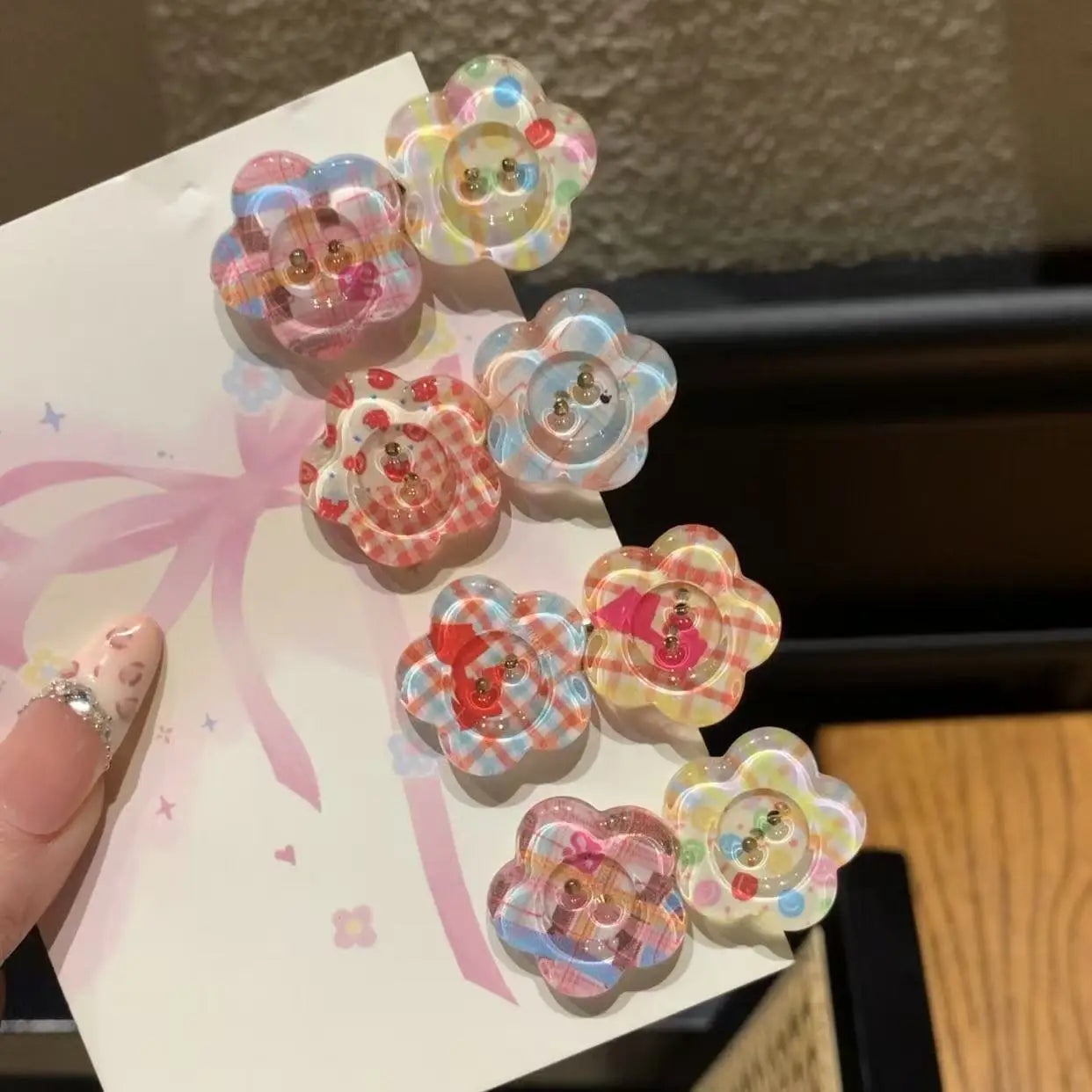 4pcs Jelly Color Block Flower Hair Clips - Cute Candy Duckbill Hairpins for Girls, Sweet Everyday Styling