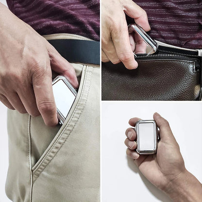 Mini Portable Metal Cigarette Ashtray with Lockable Lid - Fashion Desktop Ash Case - Pocket Ashtray Gift for Men