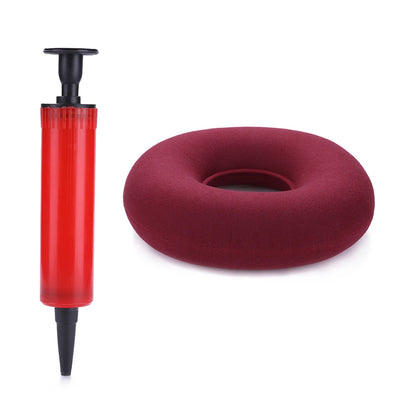 35cm Medical Donut Cushion – Hip Support & Tailbone Pain Relief Seat Pad for Hemorrhoids, Anti-Bedsore Pillow with Pump