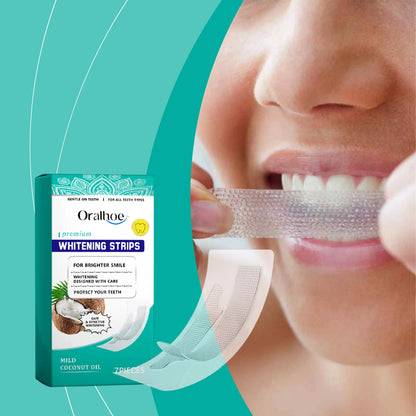 Teeth Whitening Strips - Tooth Stain Removal, Whitening Care, and Fresh Breath Oral Hygiene Treatment