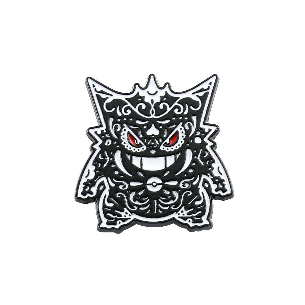 Gengar Cartoon Enamel Brooch — Anime Lapel Pin for Backpack Accessories, Fan Collection & Jewelry Gift