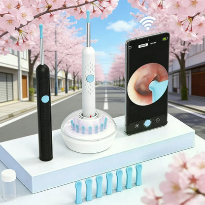 Visual Ear Wax Cleaner with Camera – Safe Earwax Removal Endoscope 5M HD Ear Cleaning Tool with LED Ear Care Inspection Device