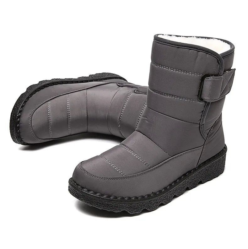 2024 Women's Winter Snow Boots – Waterproof, Warm Fur Ankle Boots in Korean Style