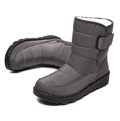 2024 Women's Winter Snow Boots – Waterproof, Warm Fur Ankle Boots in Korean Style