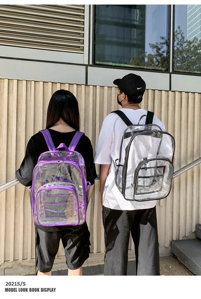 Transparent Shoulder Bag | Unisex Large Capacity Waterproof Multifunctional Backpack for Men & Women