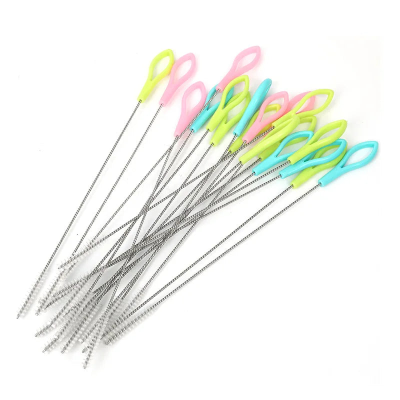Stainless Steel Straw Cleaning Brush Kit - 1PC Long Handle Nylon Tube Pipe Cleaner for Drinking Straws