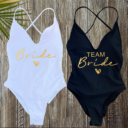 Women's Padded One Piece Swimsuit - Sexy Plus Size Beachwear Bathing Suit for Summer & Bachelorette Parties