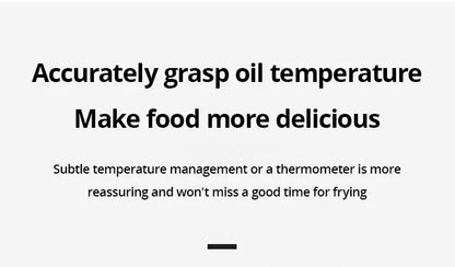 Stainless Steel Oil Thermometer with Cover – Small Frying Pan for Tempura, French Fries & Oil Saving