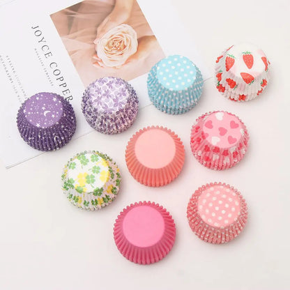 100PCS Cake Cups – Paper Cupcake Liners & Muffin Wrappers for Baking & Cake Decorating