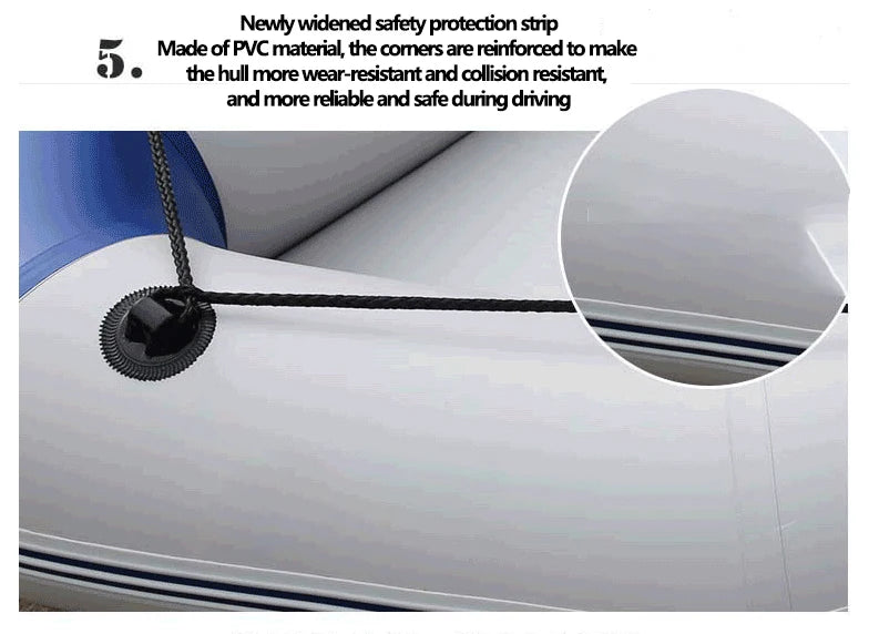 PVC 3-Layer Inflatable Boat – Wear-Resistant Fishing Kayak for 2-6 Persons, Rowing Canoe & Sports Boat