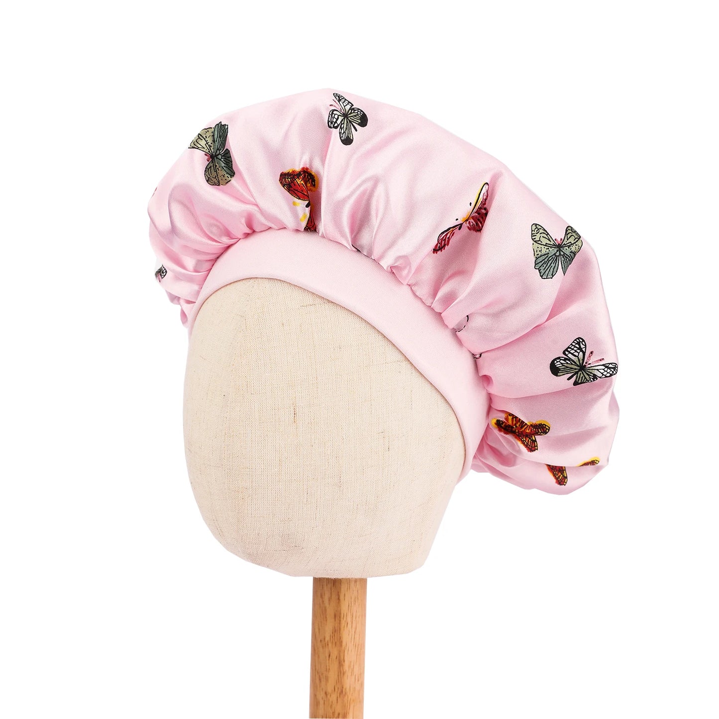 African Print Kids Satin Bonnet - Adjustable Ankara Sleep Cap for Babies & Children, Silk Shower Hat