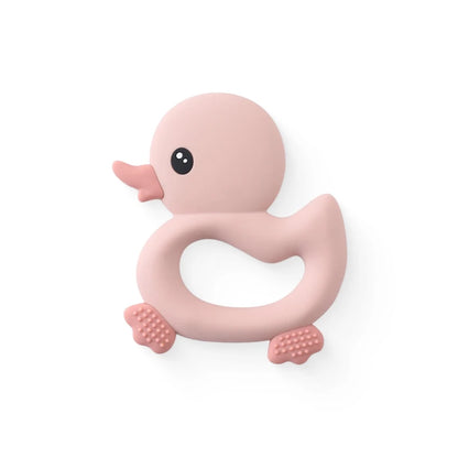 Baby Silicone Teether Toy - Cartoon Rattle Gum Relief Infant Teething Accessory for 0-12 Months