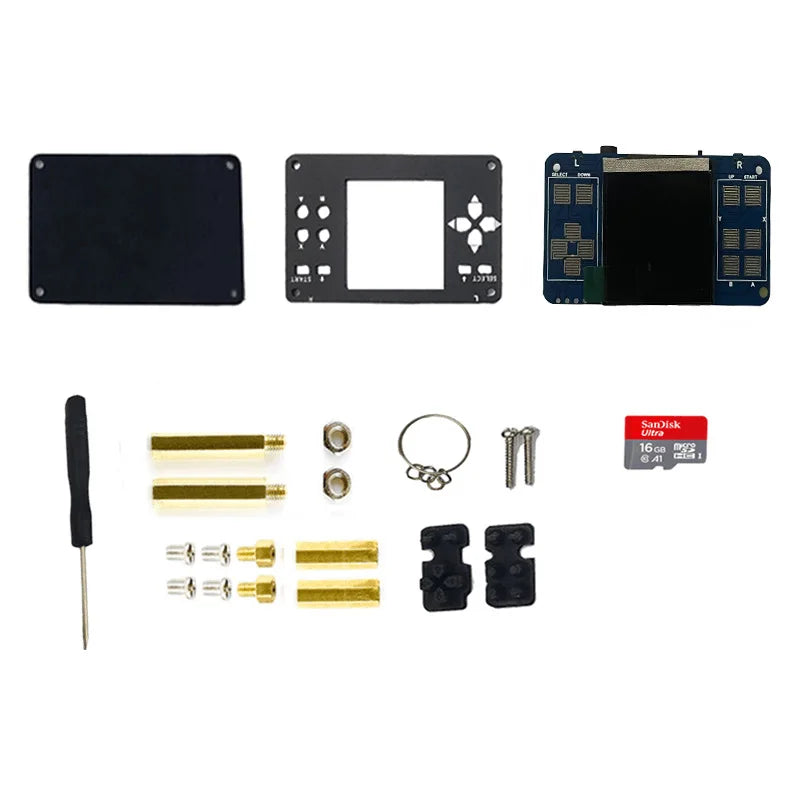 Raspberry Pi Zero 2 W Game Kit - 1.54-Inch LCD Game Hat with Case, Speaker & Charging Function