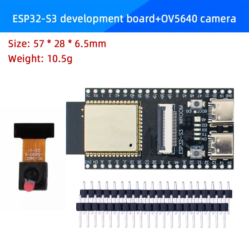 WAVGAT ESP32-S3 WROOM N16R8 CAM Board - OV2640/OV5640/OV3660 Camera WiFi Bluetooth Wireless Development Module