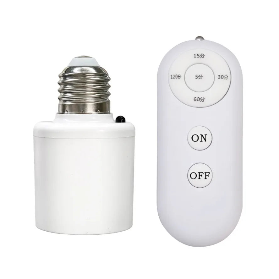E27 Smart Lamp Holder - Wireless Remote Control Timer Switch for Home & Bedroom Lighting