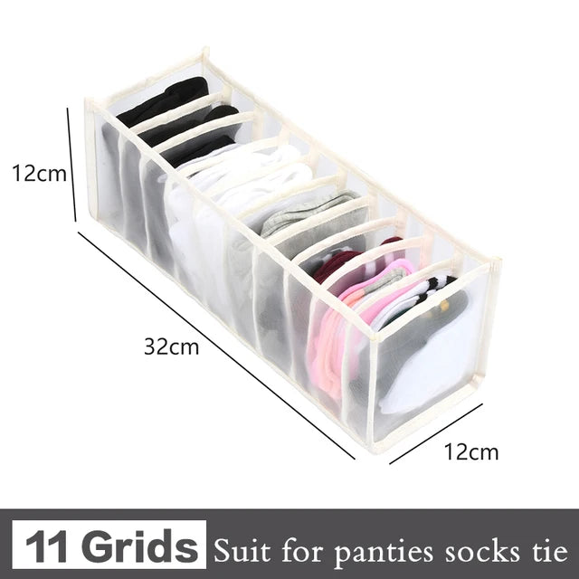 Foldable Closet Organizer for Underwear & Socks — Home Cabinet Divider and Clothes Storage Drawer Box