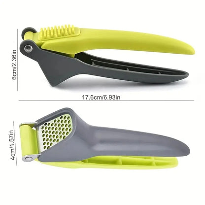 Garlic Press – Small Household and Outdoor Kitchen Tool for Crushing and Squeezing Garlic