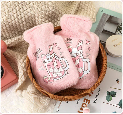 500ML Cute Kawaii Hot Water Bottle — Portable Winter Hand & Bed Warmer for Girls