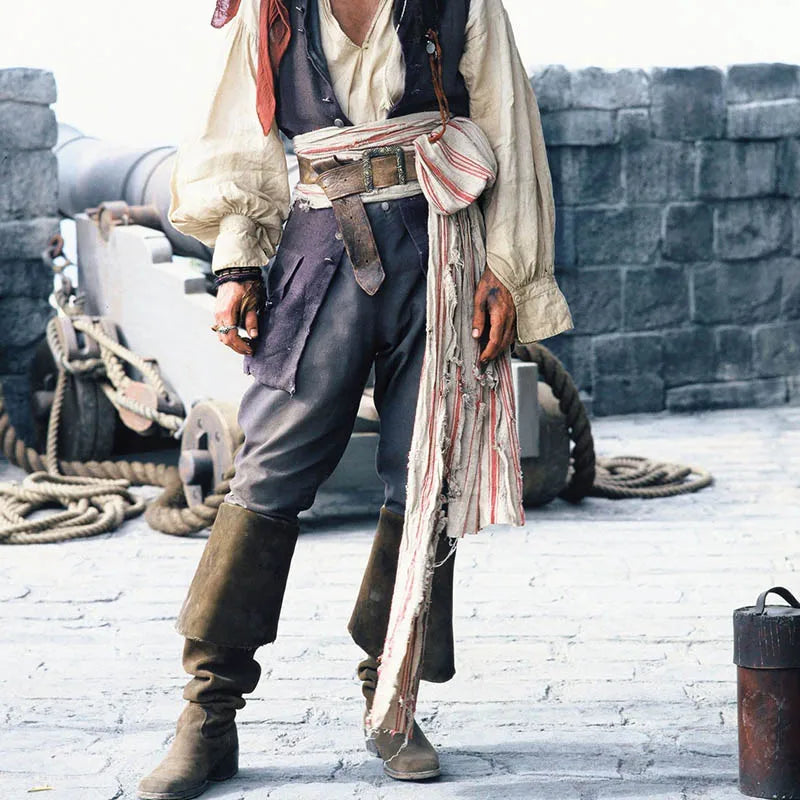 Medieval Leather Boots – Jack Sparrow Renaissance Half-Haddock Shoes, LARP Pirate Warrior Vintage Jackboots for Men