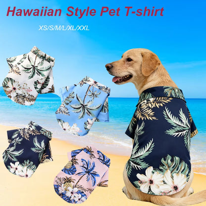 Hawaiian Style Dog Shirt - Summer Beach Pet Clothing for Small & Medium Dogs and Cats
