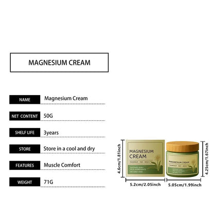 Magnesium Soothing Body Cream - Non-Greasy Daily Massage Care for Muscles, Knees & Joints with Arnica & MSM