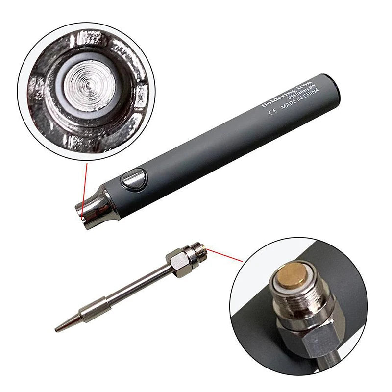 Portable 5V Micro USB Wireless Soldering Iron Pen, Battery-Operated Electric Welding Tool