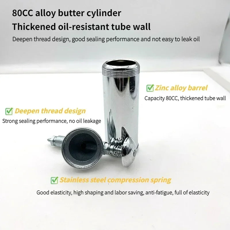 Handheld Mini Grease Gun Machine - 80cc Capacity, 1000PSI Output Pressure, High-Pressure Oiler Hand Tool