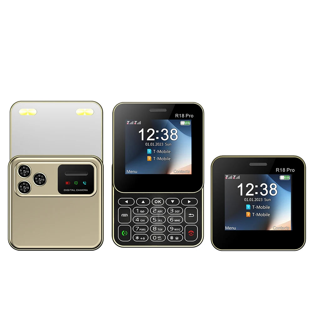 2024 NEW SERVO R18Pro Mini Mobile Phone – 2.4" Rotating Screen, Button Slider, Flashlight, Magic Voice, Dual SIM Standby