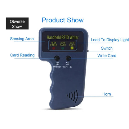 125KHz RFID Programmer Duplicator - ID Card & Key Reader Writer Copier