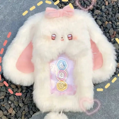 Multifunctional Rabbit & Dog Photocard Case - Cute Photo Card Holder for Idol Photos, Collectibles & Protective Storage