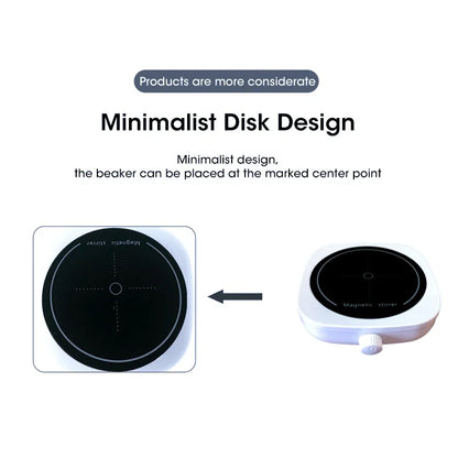 Portable 1L Magnetic Stirrer 4000RPM — Mini Lab & Kitchen Liquid Mixer/Stirring Plate