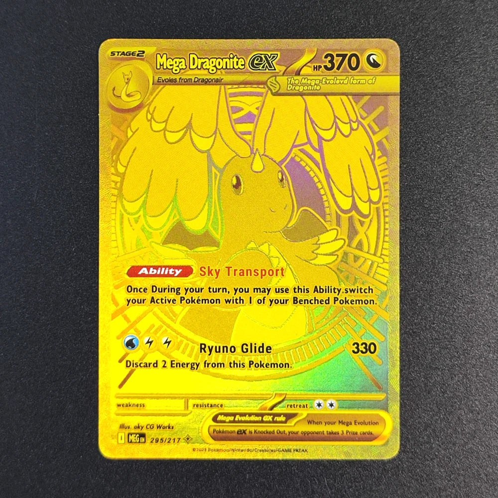2025 Pokémon English Collection Cards Set – MEGA Dragonite, Charizard, Lucario & Gardevoir EX Anime Trading Cards Gift Toys