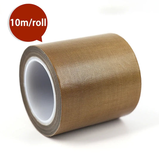 High Temperature Resistant PTFE Cloth Adhesive Tape – 300°C Heat Insulation Sealing Tape, Industrial Grade 5–100mm Width, Machine Protection & Sealing Tape