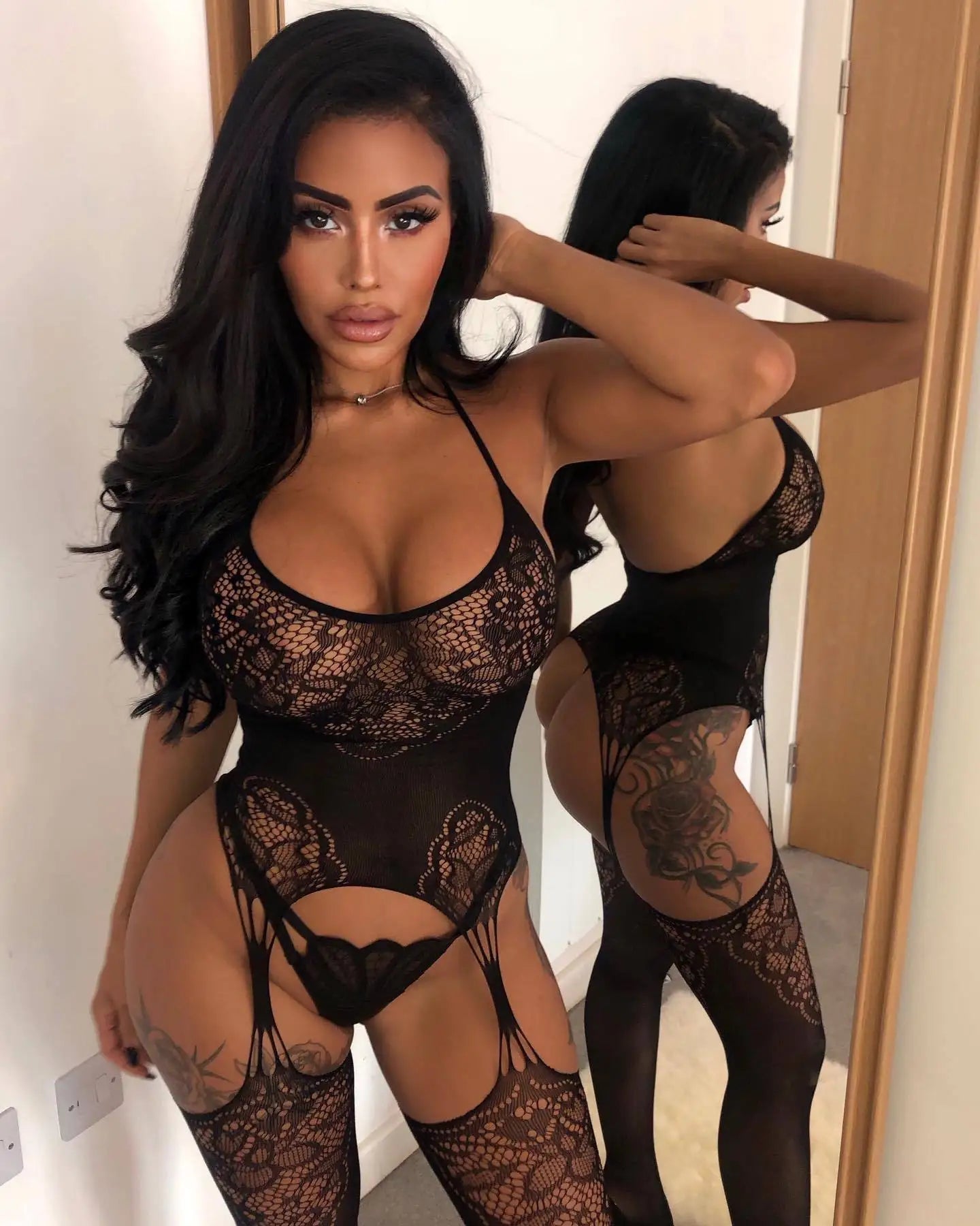 Erotic White Crotchless Bodystocking – Sexy Sleeveless Lingerie Bodysuit Nightwear for Women