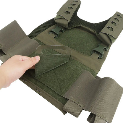 FCPC Tactical Vest Ferro – Lightweight Folding Airsoft Plate Carrier with Breathable Design, Portable Hunting Mag Pouch & Army Equipment