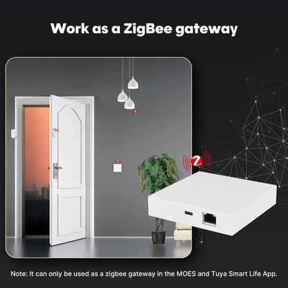 MOES Matter Gateway - Smart Home Control with Tuya Zigbee, Siri, HomeKit, SmartThings & Google Assistant Compatibility