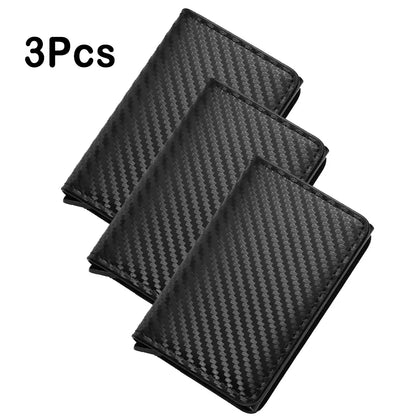 Slim RFID Aluminum Carbon Fiber Men’s Wallet – Slim Business Card & Credit Card Holder Case