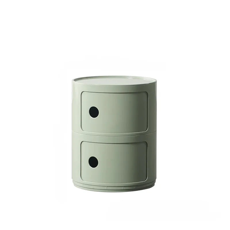 Nordic Round Bedside Table – Mini 2/3/4/5 Layer Cute Storage Cabinet, Creative Living Room & Bedroom Furniture