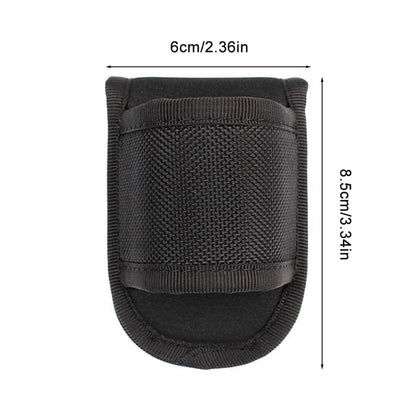 Tactical Flashlight Holder - Nylon Duty Belt Torch Pouch Open Top Carry Case for Camping, Hiking & Outdoor Activities