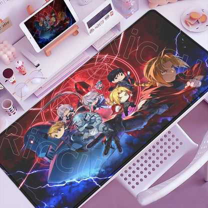 Fullmetal Alchemist XXL Gaming Mouse Pad – Large Anti-Slip Keyboard Desk Mat for Home & Office