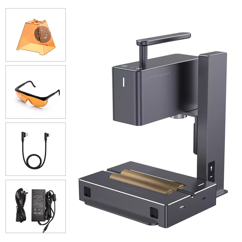 LASERPECKER LP2 Handheld Laser Engraver – Portable 5W Laser Cutting & Engraving Machine with Bluetooth CNC DIY SuperFast Technology